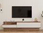 Hanah Home Soporte de TV Barko en Pino Atlántico y Blanco